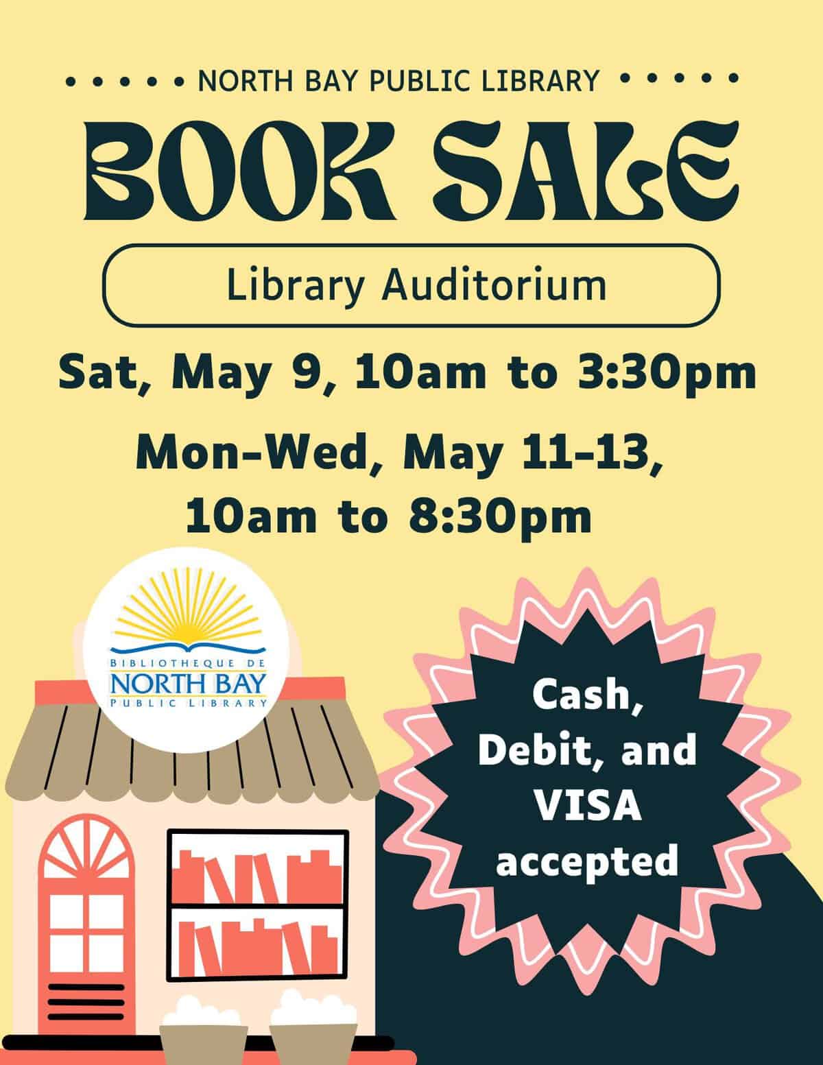 Spring book sale at the North Bay Public Library auditorium, North Bay Ontario