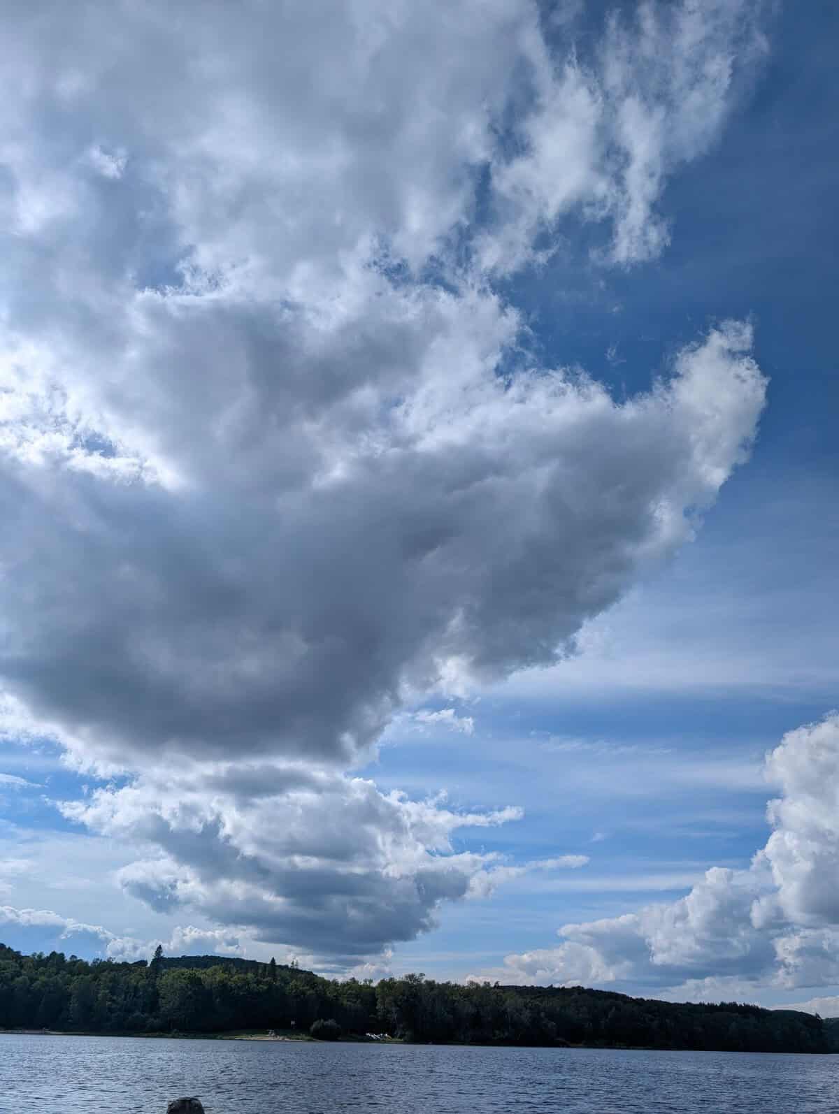 Blue sky with clouds over Almaguin Highlands Ontario